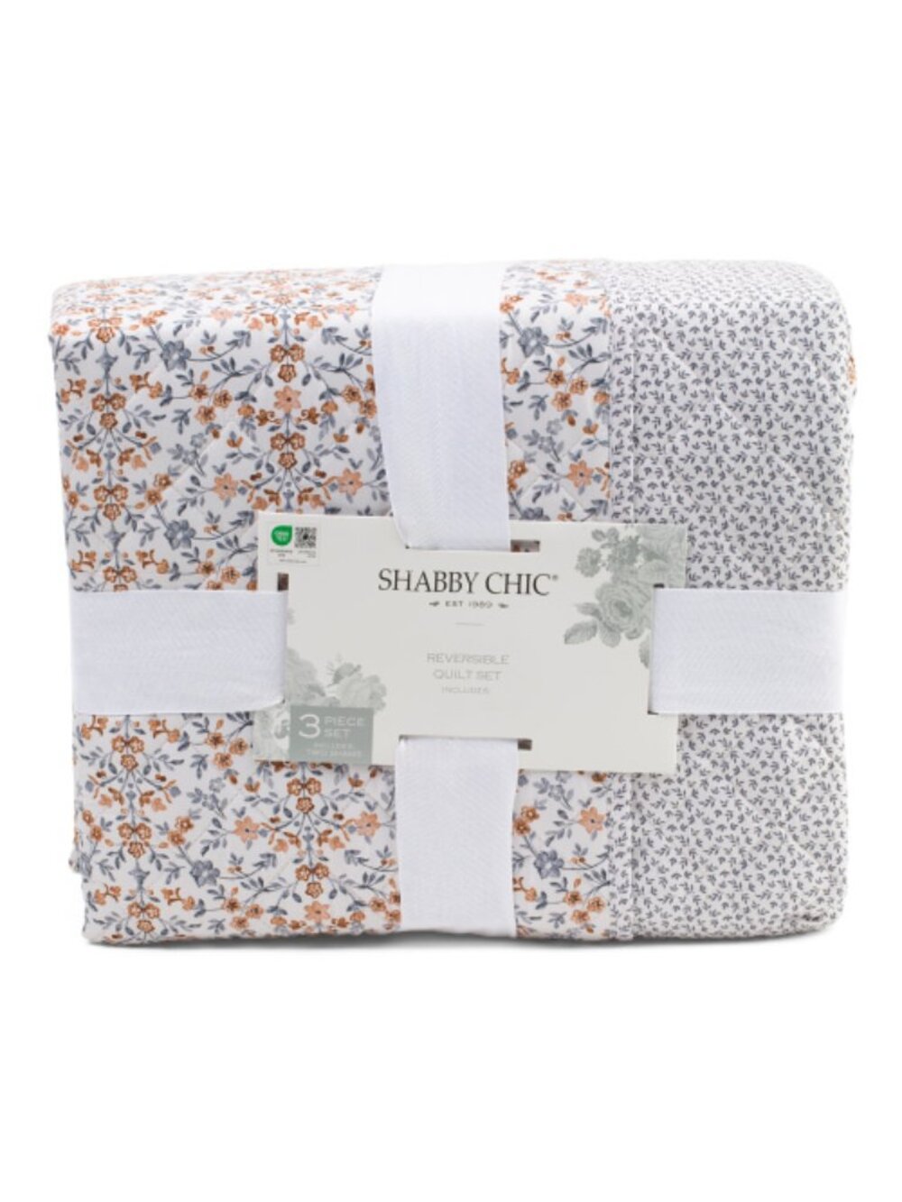 SHABBY CHIC Reversible Ditsy Floral Quilt Set